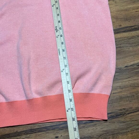 Greg Norman Play Dry Pullover 1/4 Zip Vest Golf salmon pink Men's size L - Picture 4 of 6